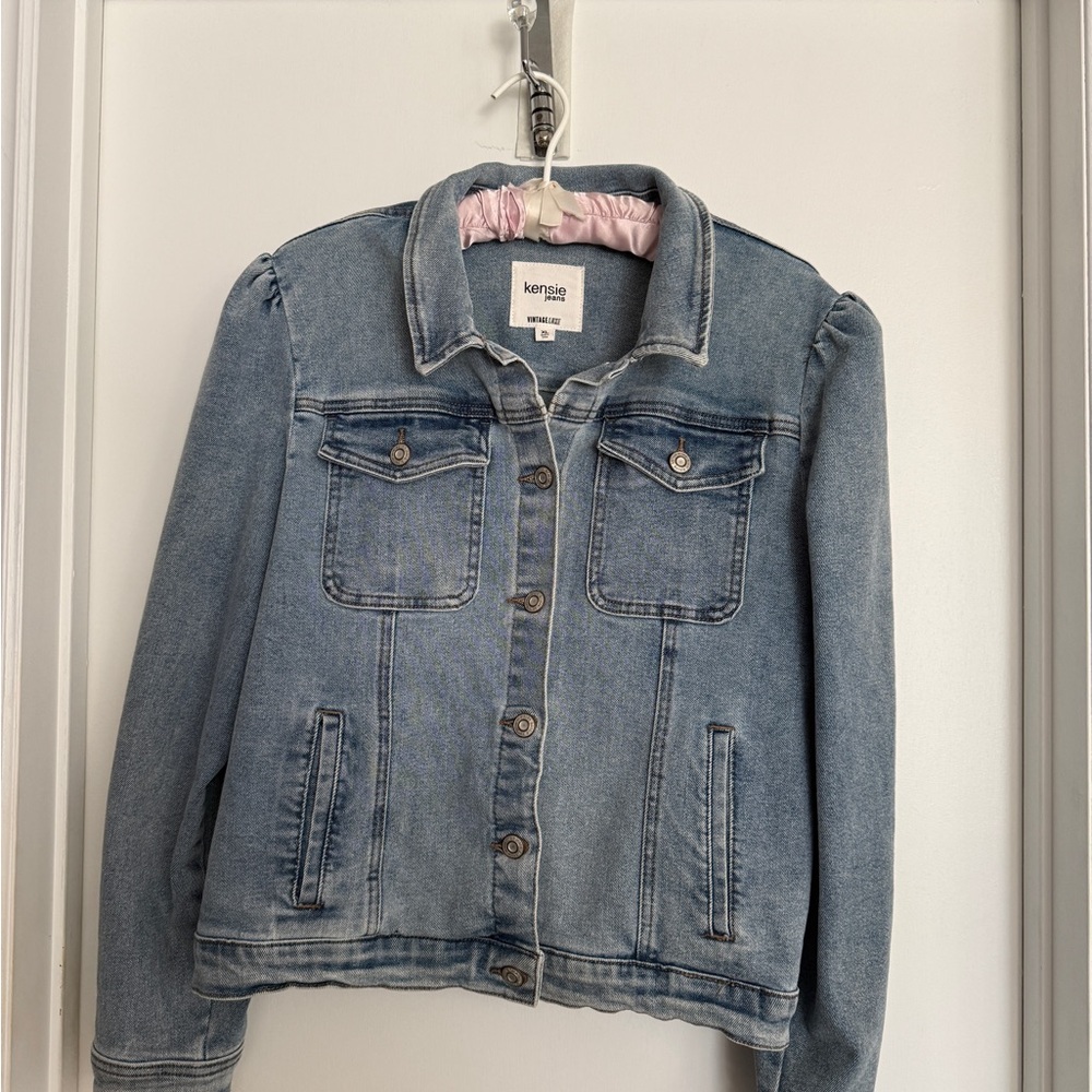 kensie Light Blue Denim Jacket - Women's Casual